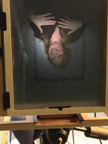 Collodion photography: This is what the photographer sees - an upside-down image
