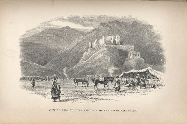 This is the mountain castle where Layard - the same man who rediscovered Nineveh - stayed when he visited, and fought with, the Bakhtiari. Image from: Early adventures in Persia 1887